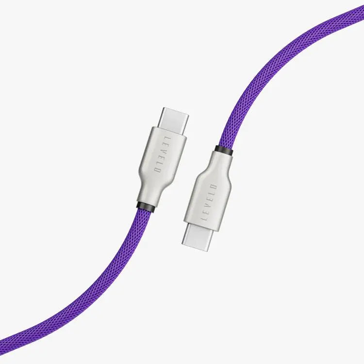 Levelo USB-A To Lightning MFI 1.1M Cable (Deep Purple) (Lighting Devices)