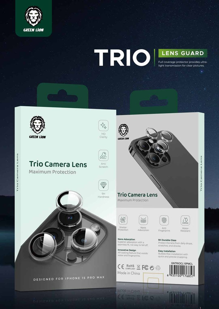 Green Lion Trio Camera Lens (Clear) (iPhone 13 Pro / 13 Pro Max)