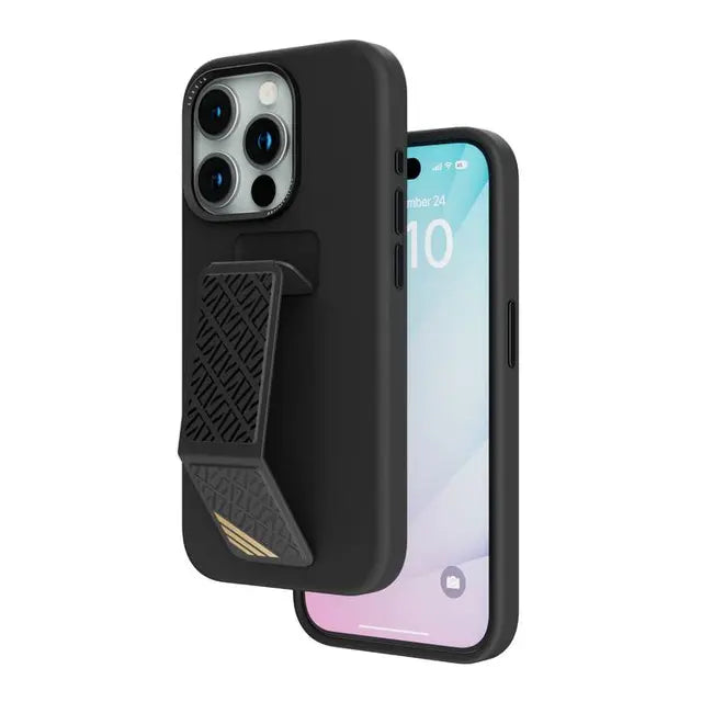 Levelo Morphix Silicone Case With Leather Grip For iPhone 15 Pro Max